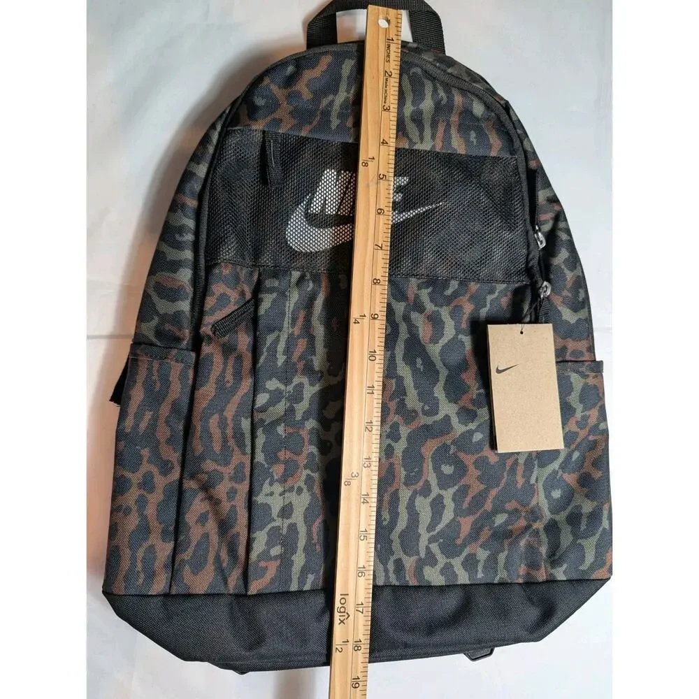 Nike Elemental 21L Brown/Black Camo Kids School Backpack FB2834-010 New